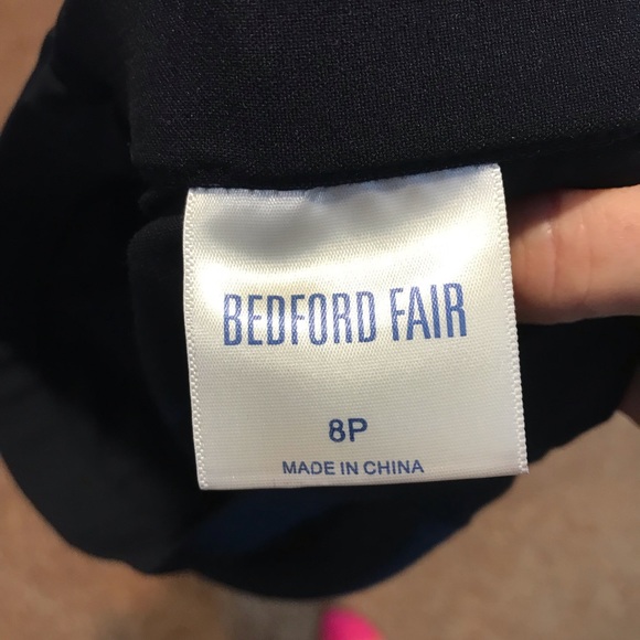 Vintage dark navy midi pencil skirt little stretch - Picture 2 of 11